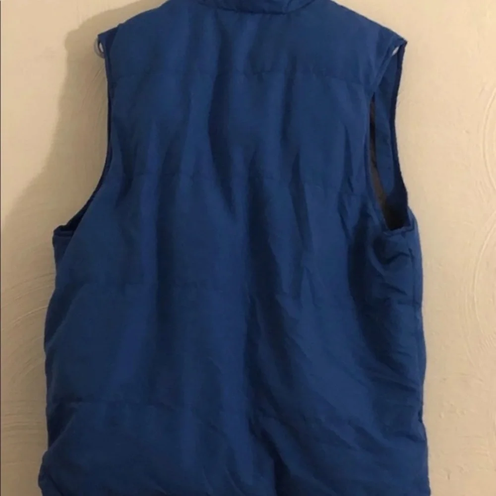 St John’s Bay Vest Mens Size M Blue Full Zip Up Snap up‎ Pockets